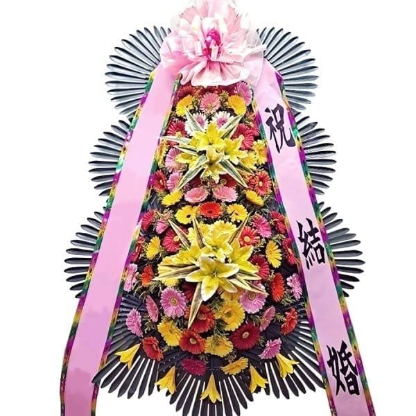  【韓国配送】お祝い花タワー 