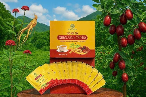  CAO HÒA TAN NHÂN SÂM VÀ TÁO ĐỎ 24 gói x 3 gam 