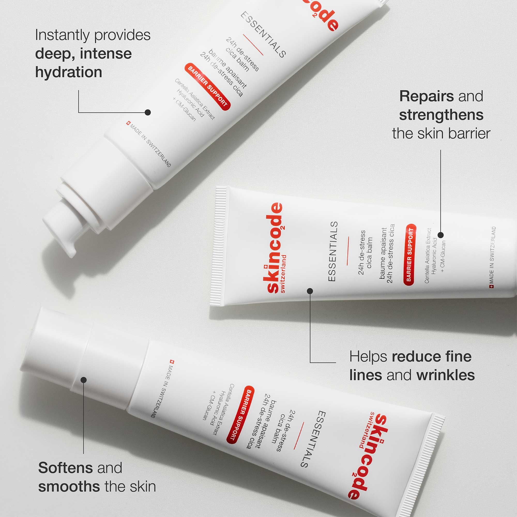 Skincode 24h De-stress Cica Balm Kem Balm CiCa - Kem dưỡng tế bào gốc phục hồi thương tổn & tăng trưởng tế bào nội mô