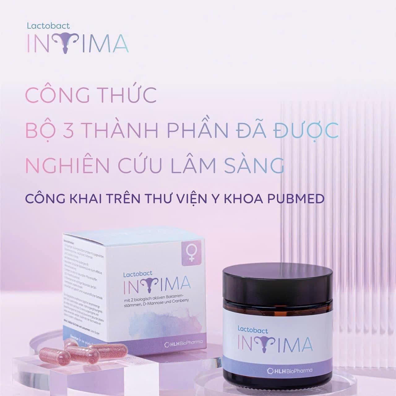Lactobact Intima - Men vi sinh phụ khoa bổ sung lợi khuẩn từ Đức hộp 30 viên