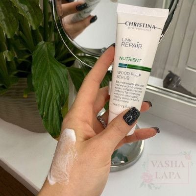 Christina Line Repair Nutrient Wood Pulp Scrub Kem tẩy tế bào chết làm mịn và thông thoáng lỗ chân lông 20ml