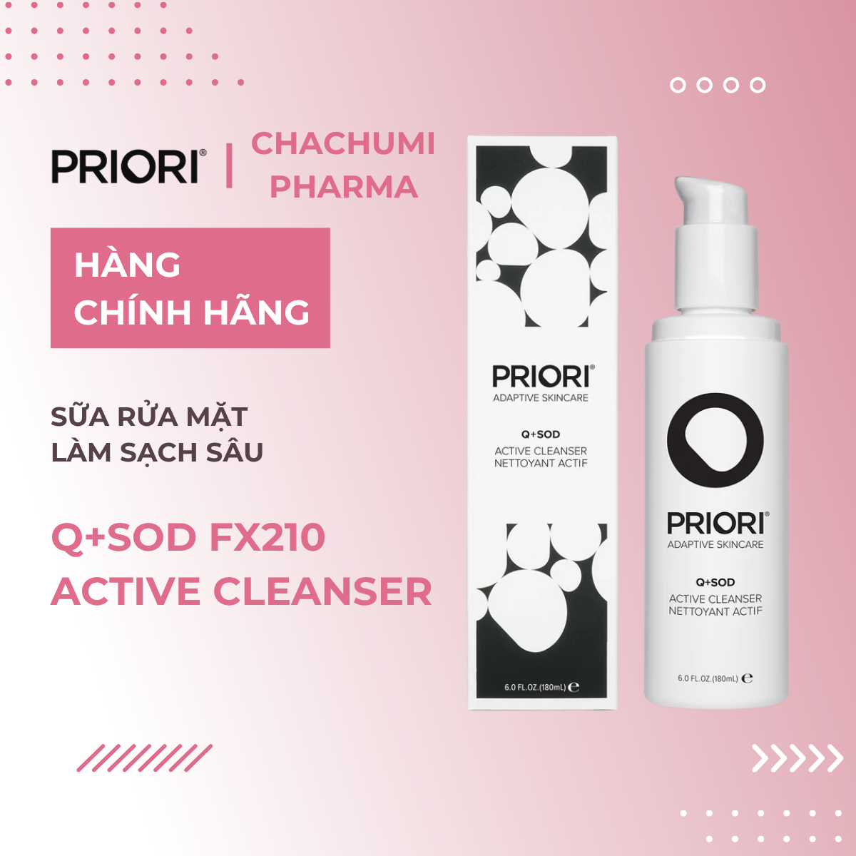 [Date 3/2026] Bộ Đôi Sữa Rửa Mặt Priori Active & Gentle Cleanser Hỗ Trợ Làm Sạch Sâu & Dịu Nhẹ Cho Mọi Loại Da