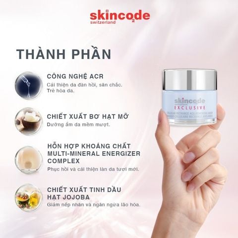 Skincode Cellular Recharge Age-Renewing Mask Mặt nạ tế bào hồi sinh năng lượng, đẩy lùi lão hóa cấp tốc