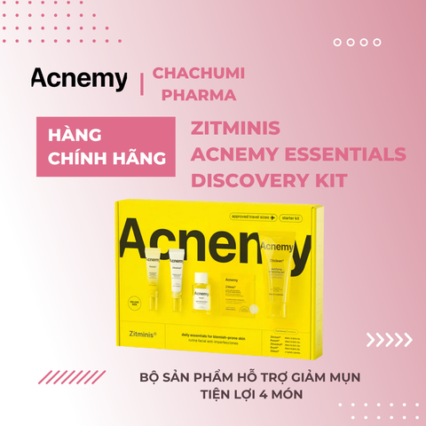 Acnemy Zitminis Acnemy Essentials Discovery Kit Bộ Sản Phẩm Hỗ Trợ Làm Giảm Mụn Tiện Lợi 4 Món