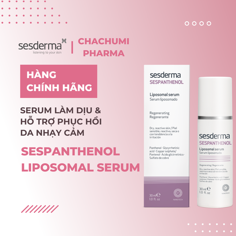 Sesderma Sespanthenol Liposomal Serum 30ml – Serum Làm Dịu, Giảm Kích Ứng & Phục Hồi Da Cấp Tốc