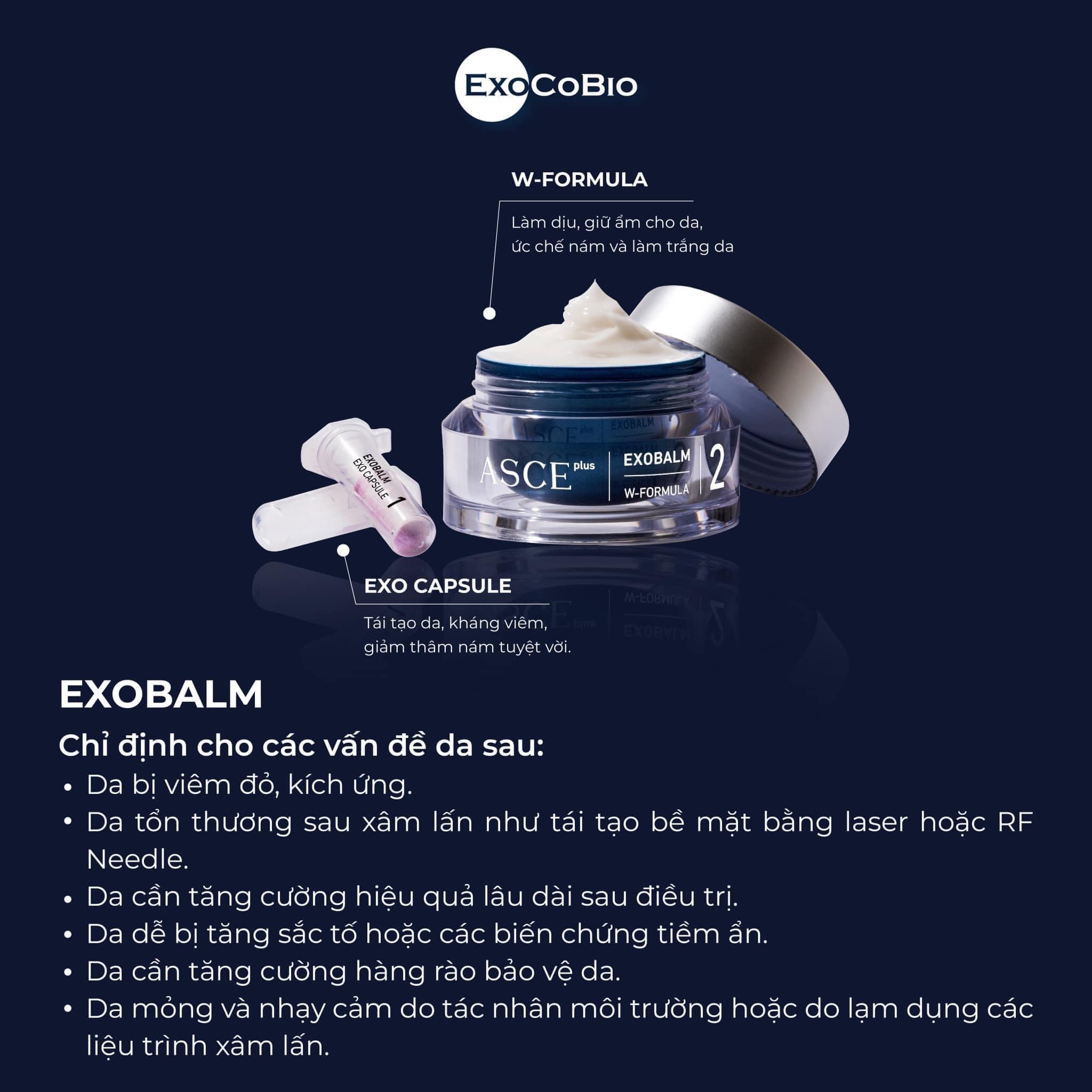 Kem Dưỡng Phục Hồi ASCE plus Exobalm – Dưỡng Da Sau Tác Động, Giảm Khô Rát, Phục Hồi Da Hư Tổn