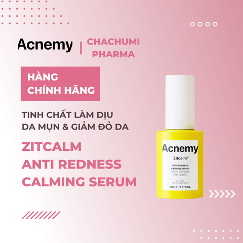 Acnemy Zitcalm Anti Redness Calming Serum Tinh Chất Làm Dịu Da Mụn Và Giảm Tình Trạng Đỏ Da 30ml