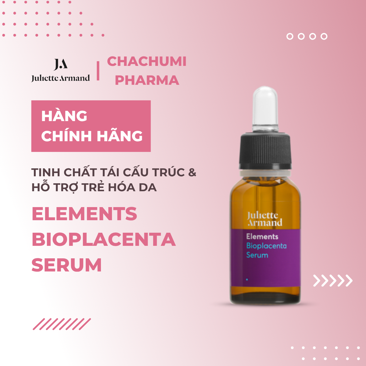 Juliette Armand Elements Bio Placenta Serum Tinh Chất Tái Cấu Trúc & Hỗ Trợ Trẻ Hóa Da Cho Mọi Loại Da 20ml