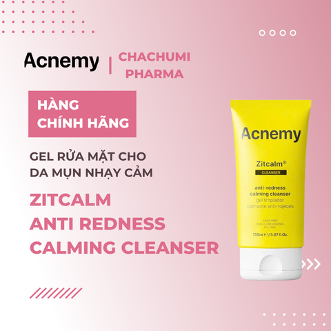 Acnemy Zitcalm Anti Redness Calming Cleanser Gel Rửa Mặt Làm Dịu Da Và Hỗ Trợ Làm Sạch Nhẹ Nhàng 150ml