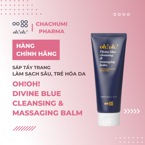 oh!oh! Divine Blue Cleansing & Massaging Balm (with Melia Azadirachta Leaf & Flower Extract) - Sáp Tẩy Trang Làm Sạch Sâu, Trẻ Hóa Da