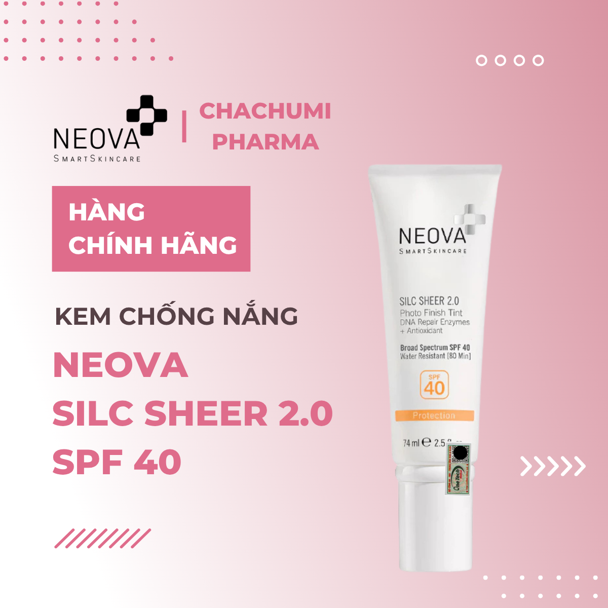 Neova DNA Damage Control Active Silc Sheer 2.0 SPF 40 - Kem Nền Chống Nắng BB