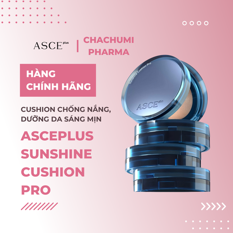 ASCEplus Sunshine Cushion Pro – Phấn Nước Chống Nắng Che Phủ Tự Nhiên, Dưỡng Da Sáng Mịn, SPF50+ PA++++