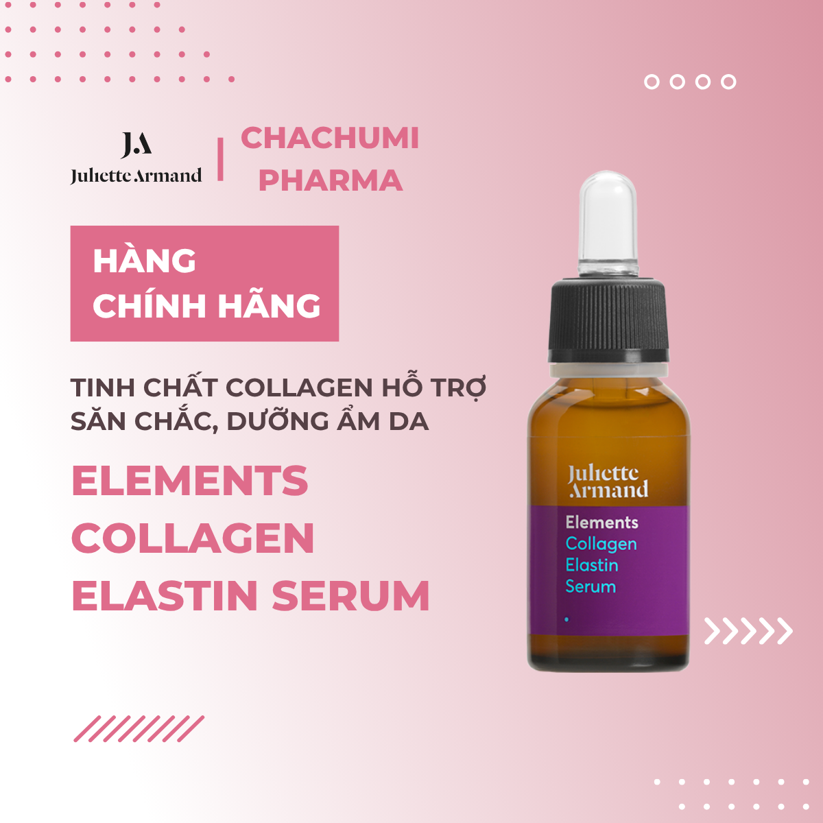 Juliette Armand Elements Collagen Elastin Serum Tinh Chất Collagen Hỗ Trợ Săn Chắc & Dưỡng Ẩm Da 20ml