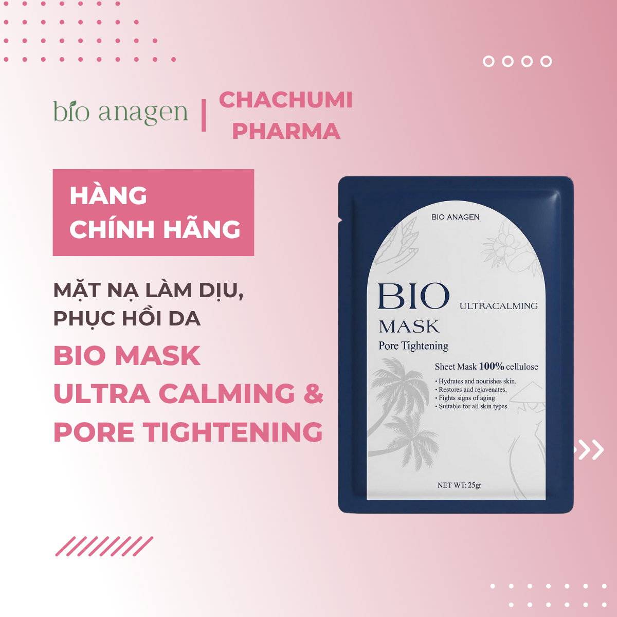 Bio Mask - Ultra Calming & Pore Tightening - Mặt Nạ Làm Dịu, Phục Hồi Da