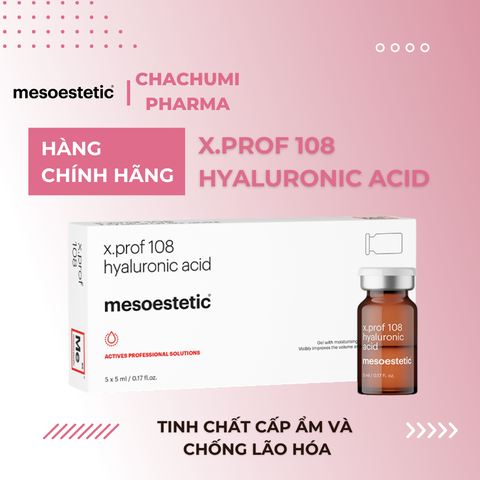 Mesoestetic X.Prof 108 Hyaluronic Acid Tinh Chất Cấp Ẩm Chuyên Sâu Và Chống Lão Hóa 5x5ml