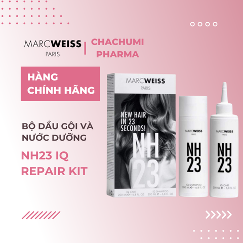 Bộ Dầu gội và Nước Dưỡng NH23 IQ REPAIR KIT 200ml giúp dưỡng ẩm và phục hồi độ bóng mượt cho mái tóc