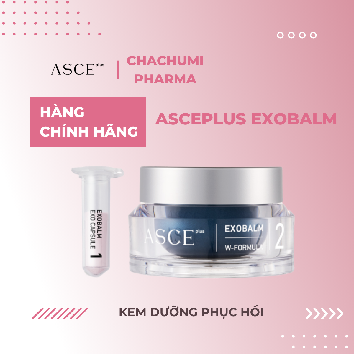 Kem Dưỡng Phục Hồi ASCE plus Exobalm – Dưỡng Da Sau Tác Động, Giảm Khô Rát, Phục Hồi Da Hư Tổn