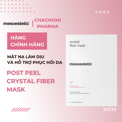 Mesoestetic Post Peel Crystal Fiber Mask Mặt Nạ Làm Dịu, Giảm Đỏ Và Hỗ Trợ Phục Hồi Da 5 miếng