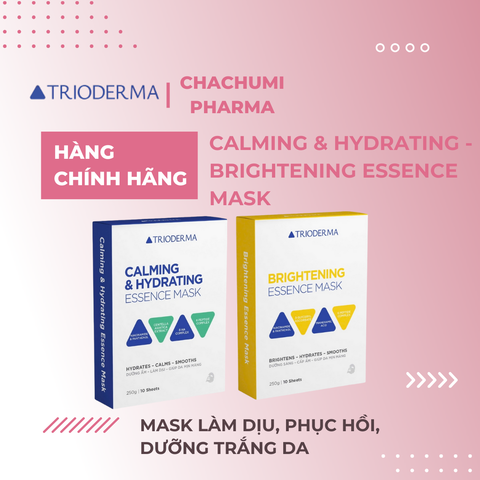 Mặt nạ Trioderma Calming & Hydrating - Brightening Essence Mask làm dịu, phục hồi, dưỡng trắng da