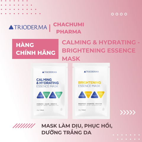 [Lẻ miếng] Mặt nạ Trioderma Calming & Hydrating - Brightening Essence Mask làm dịu, phục hồi, dưỡng trắng da