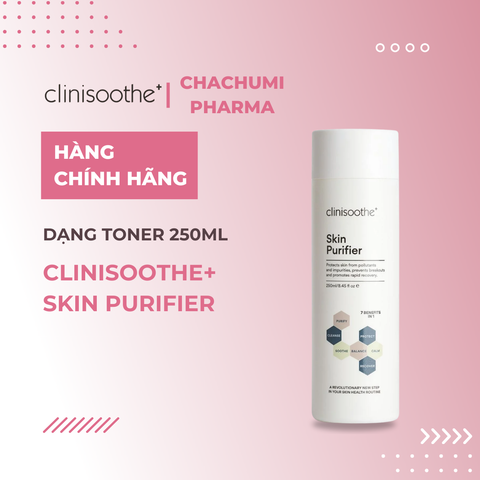 Clinisoothe+ Skin Purifier làm sạch, kháng khuẩn, giảm mẩn đỏ, phục hồi, thúc đẩy làm lành tổn thương 100ml 250ml