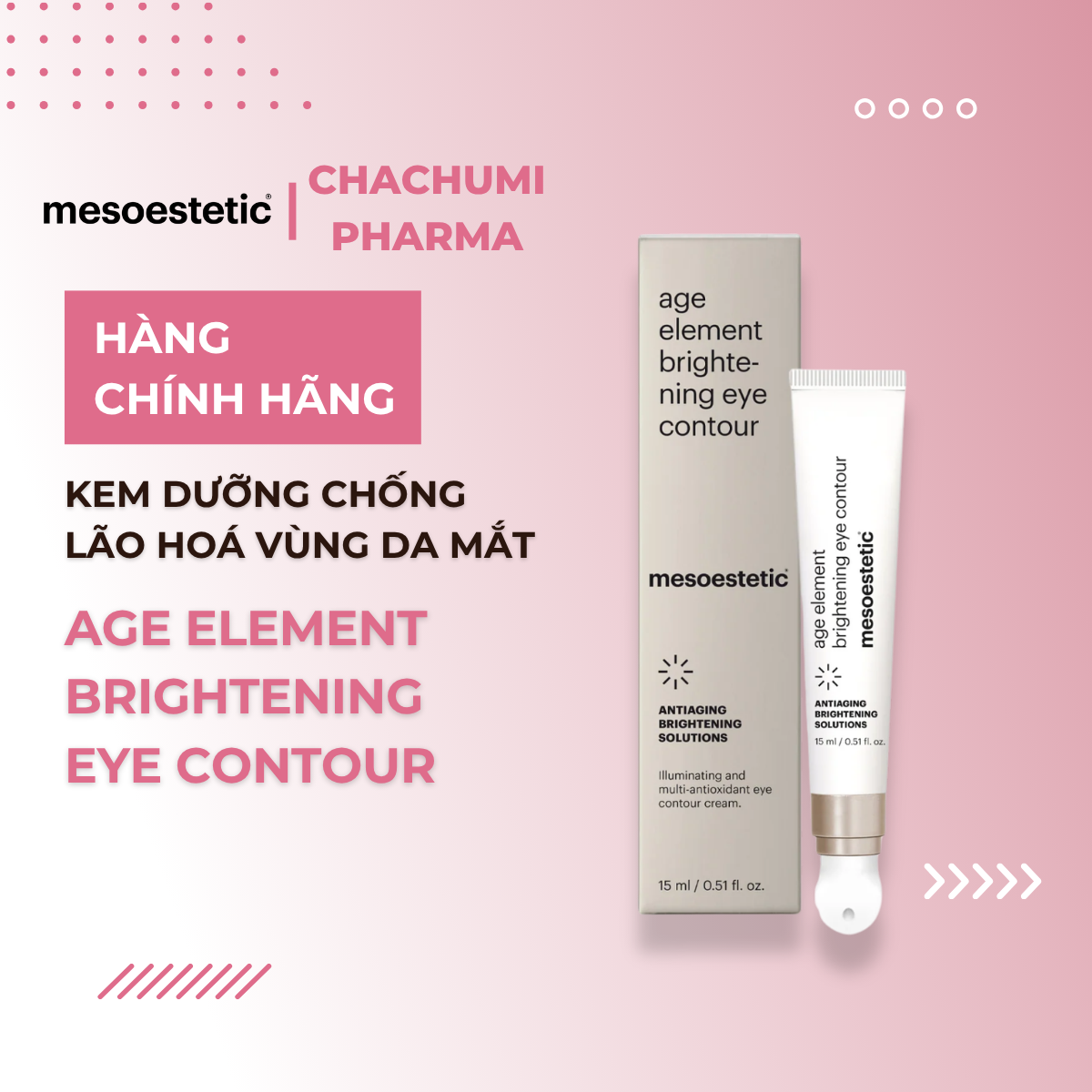 Mesoestetic Age Element Brightening Eye Contour Kem Dưỡng Mắt Làm Sáng, Giảm Quầng Thâm Và Bọng Mắt 15ml