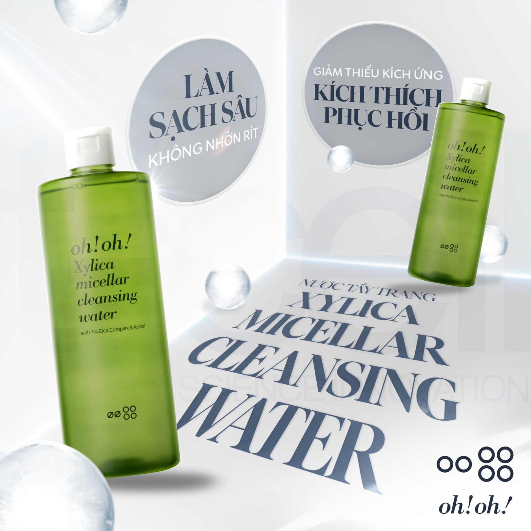 Nước Tẩy Trang Chuyên Sâu oh!oh! Xylica Micellar Cleansing Water 500ml