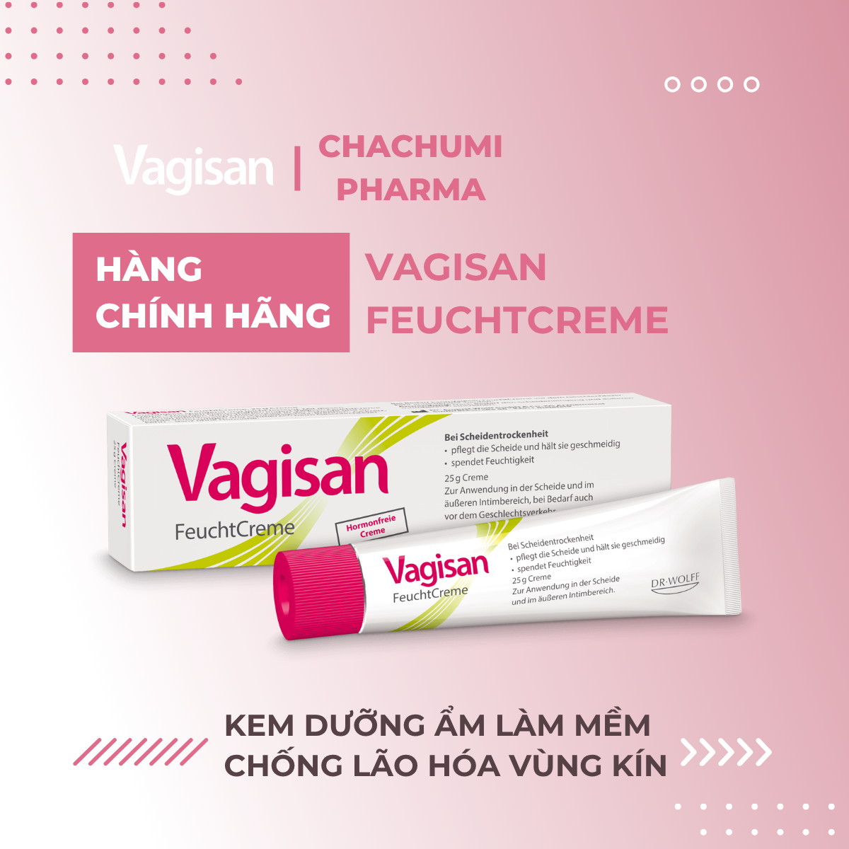 Kem dưỡng ẩm Vagisan FeuchtCreme làm mềm và chống lão hóa vùng kín