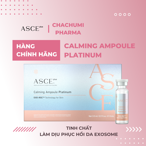 ASCE plus Calming Ampoule Platinum Tinh Chất Làm Dịu Phục Hồi Da Exosome Hộp 5 ống x 3.5ml