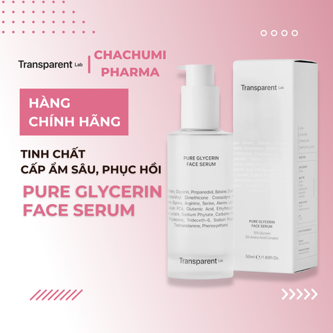 Transparent Pure Glycerin Face Serum – Serum Cấp Ẩm Sâu, Phục Hồi Da Khô Thiếu Nước 50ml