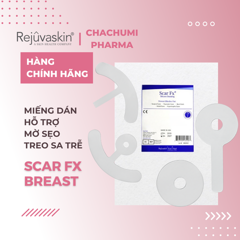 Rejuvaskin Scar FX Breast - Miếng dán hỗ trợ mờ sẹo phẫu thuật ngực treo sa trễ