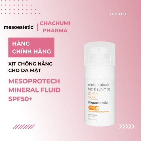 Mesoestetic Mesoprotech Facial Sun Mist SPF50+ Xịt Chống Nắng Cho Da Mặt 50ml