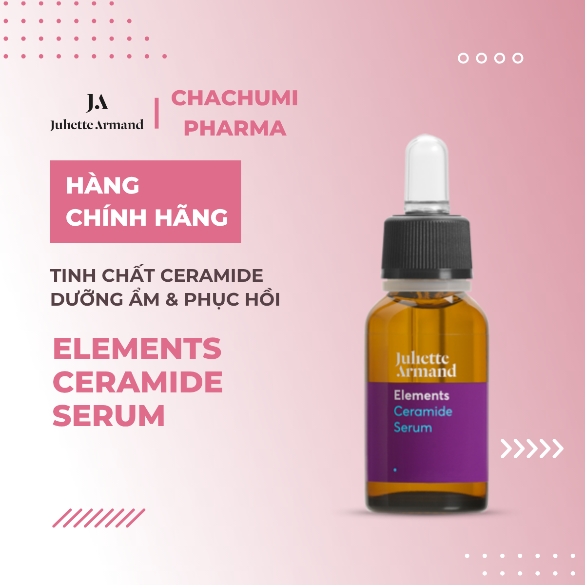 Juliette Armand Elements Ceramide Serum Tinh Chất Ceramide Dưỡng Ẩm & Phục Hồi Cho Da Mệt Mỏi, Thiếu Nước 20ml