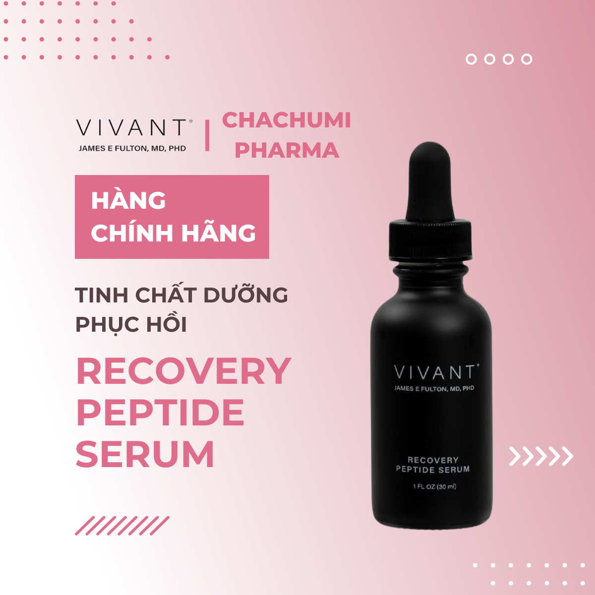 Serum Vivant Recovery Peptide dưỡng phục hồi, làm dịu, giảm kích ứng