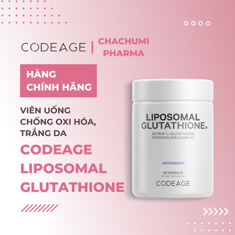 Codeage Liposomal Glutathione Setria 500mg Viên Uống Glutathione Codeage Chống Oxy Hóa, Trắng Sáng Da, Mờ Nám