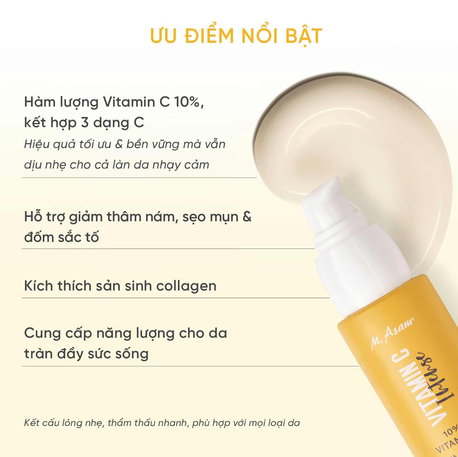 M. Asam 10% Vitamin C Serum Intense Tinh Chất Dưỡng Sáng Đều Màu Da 30ml