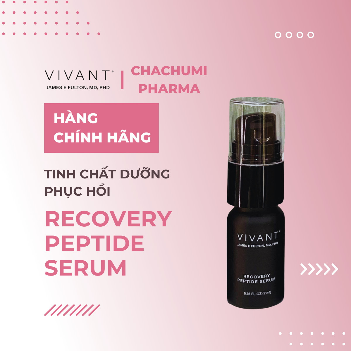 Serum Vivant Recovery Peptide dưỡng phục hồi, làm dịu, giảm kích ứng