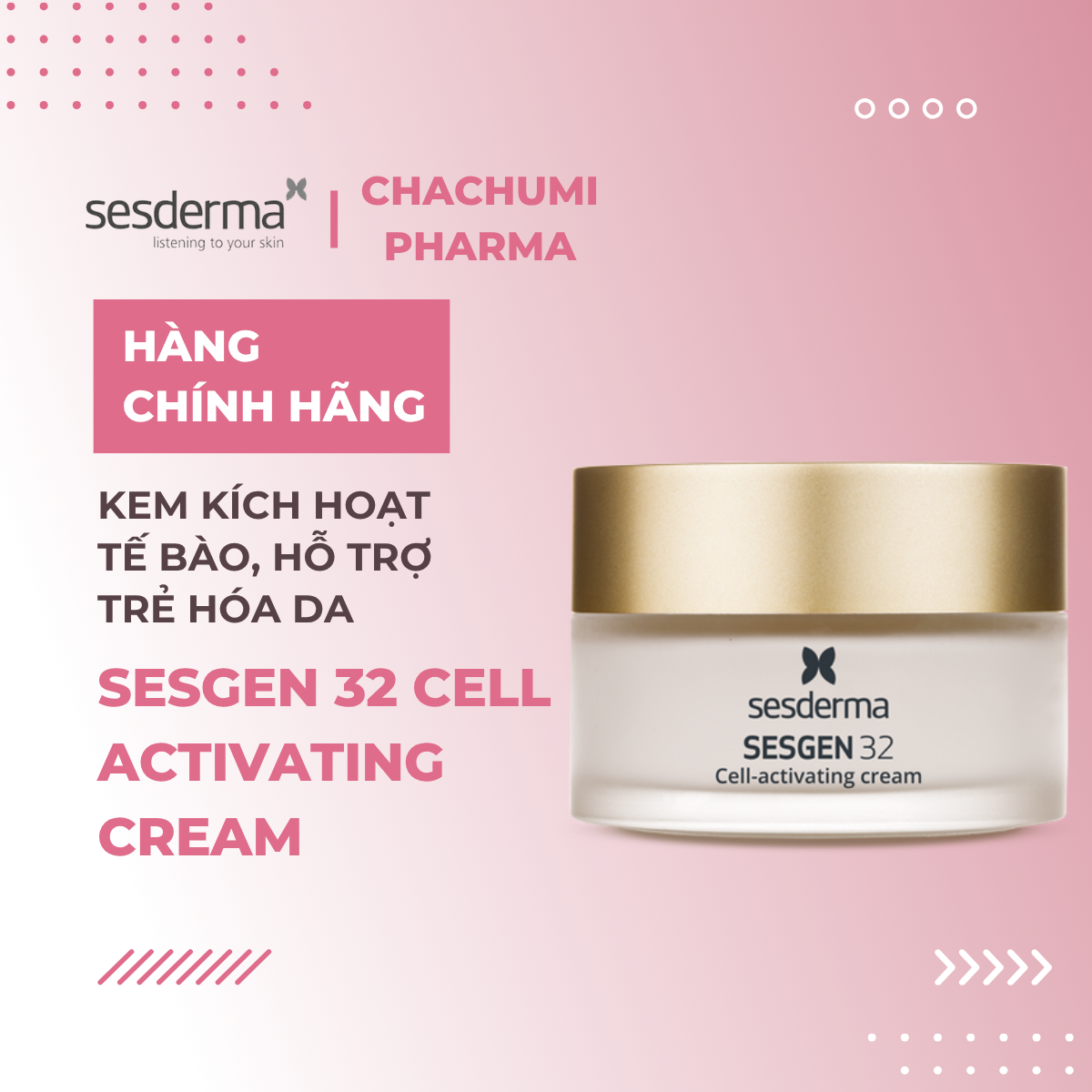 Sesderma Sesgen 32 Cell Activating Cream 50ml – Kem Kích Hoạt Tế Bào, Hỗ Trợ Trẻ Hóa Da