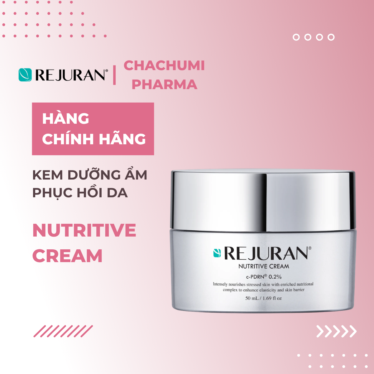 Rejuran Nutritive Cream - Kem dưỡng dưỡng ẩm, phục hồi da 50ml