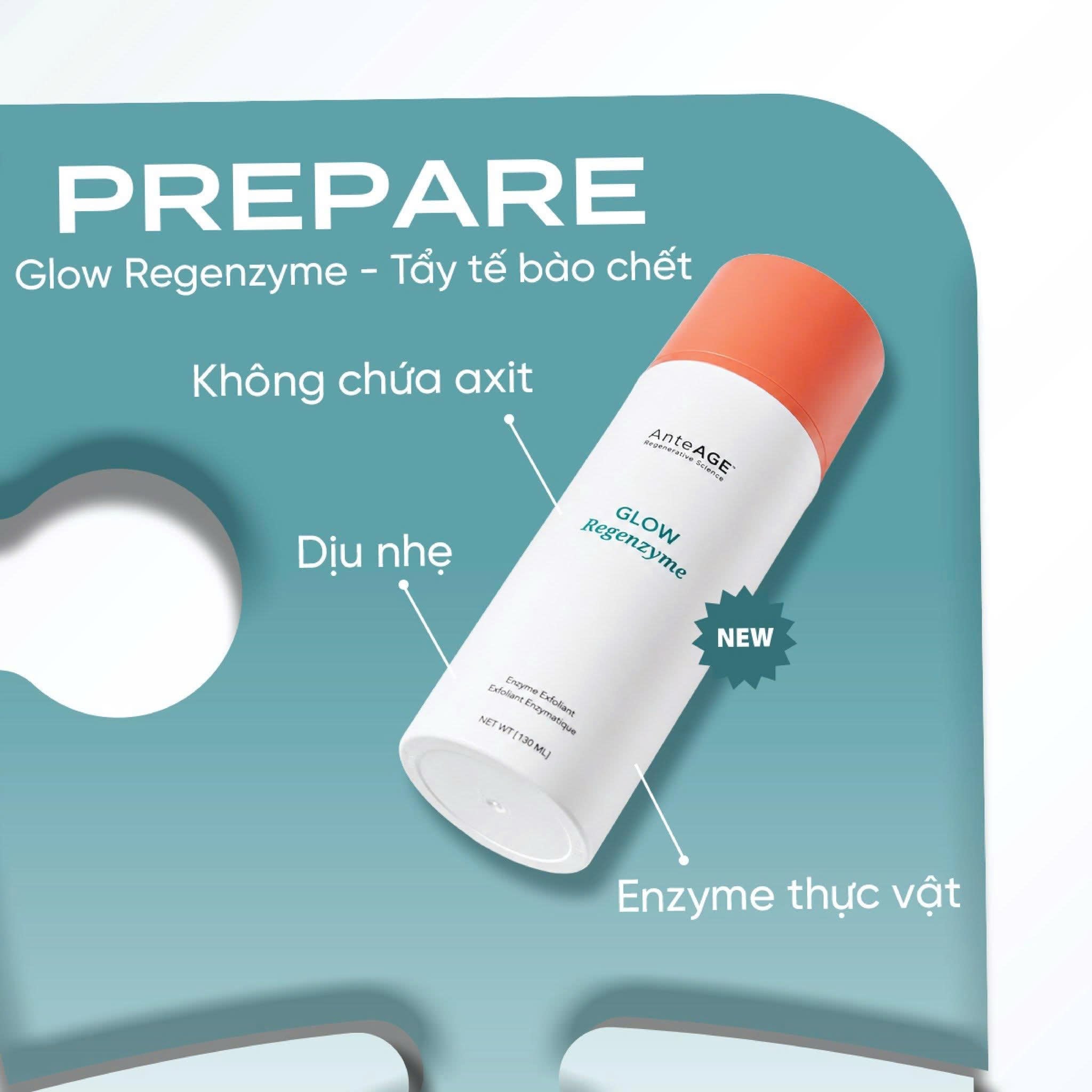 AnteAGE GLOW Regenzyme - Gel Tẩy Tế Bào Chết Enzyme Dịu Nhẹ Dành Cho Mọi Loại Da 130ml