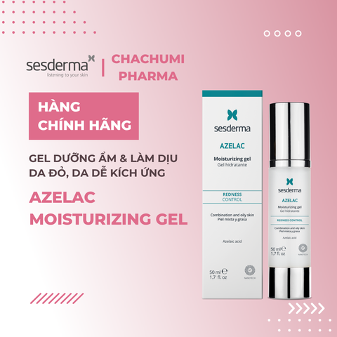Sesderma Azelac Moisturizing Gel 50ml – Gel Dưỡng Ẩm & Làm Dịu Da Đỏ, Da Dễ Kích Ứng