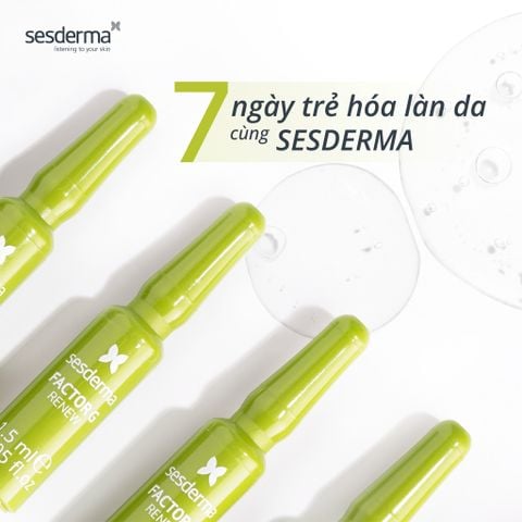 Sesderma Factor G Renew Biostimulating Ampoules 7 x1.5ml – Tinh Chất Phục Hồi Tái Tạo Da