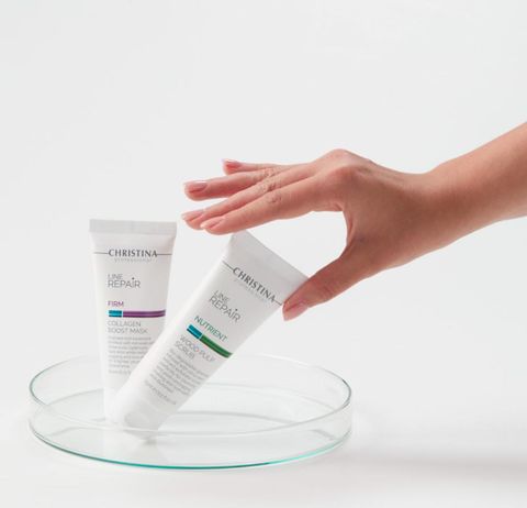 Christina Line Repair Nutrient Wood Pulp Scrub Kem tẩy tế bào chết làm mịn và thông thoáng lỗ chân lông 20ml