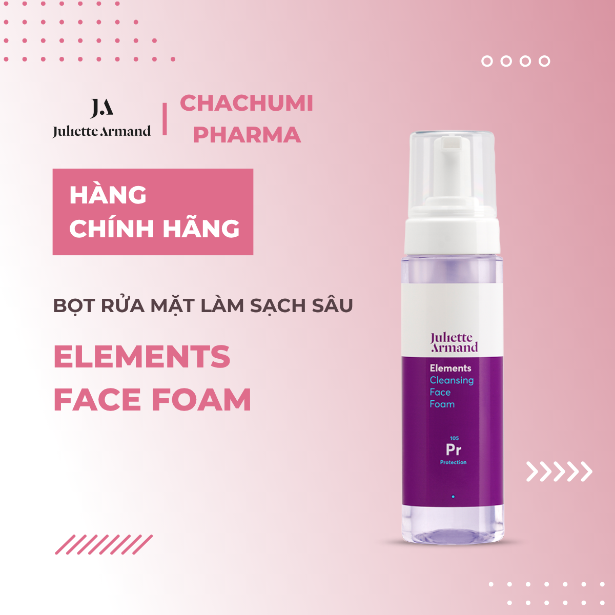 Juliette Armand Elements Face Foam Bọt Rửa Mặt Làm Sạch Sâu Cho Mọi Loại Da 230ml