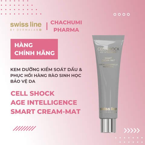 Swissline Cell Shock Age Intelligence Smart Cream-Mat Kem dưỡng siêu phân tử thông minh, kiểm soát dầu & phục hồi hàng rào sinh học bảo vệ da