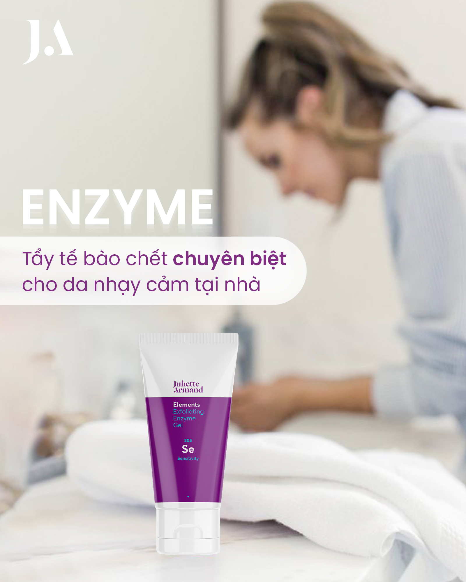 Juliette Armand Elements Exfoliating Enzyme Gel Gel Tẩy Tế Bào Chết Enzyme Làm Sáng & Làm Mịn Da 50ml