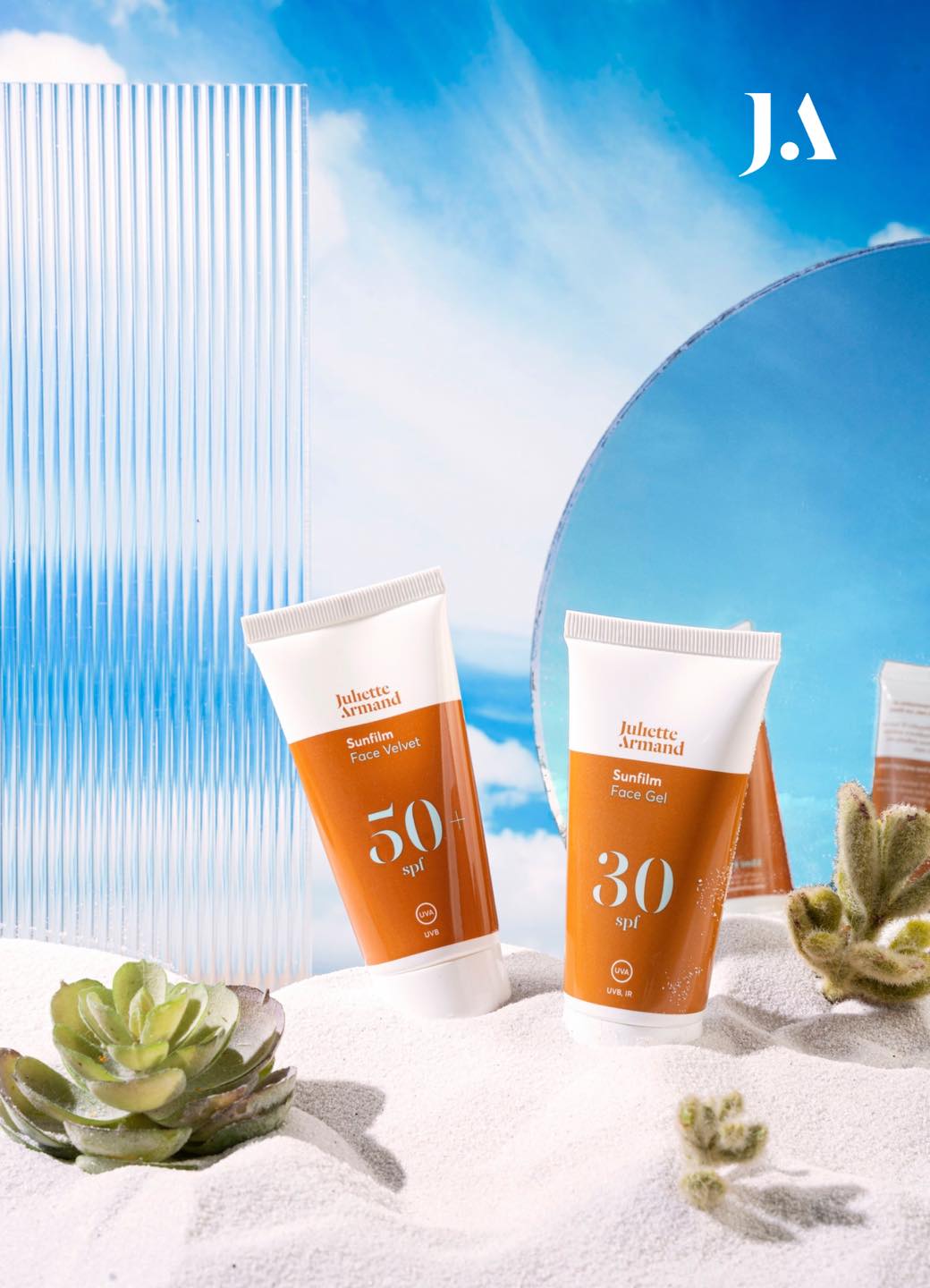 Juliette Armand Sunfilm Face Velvet SPF 50 Gel Tạo Màng Chống Nắng Không Bết Dính 55ml