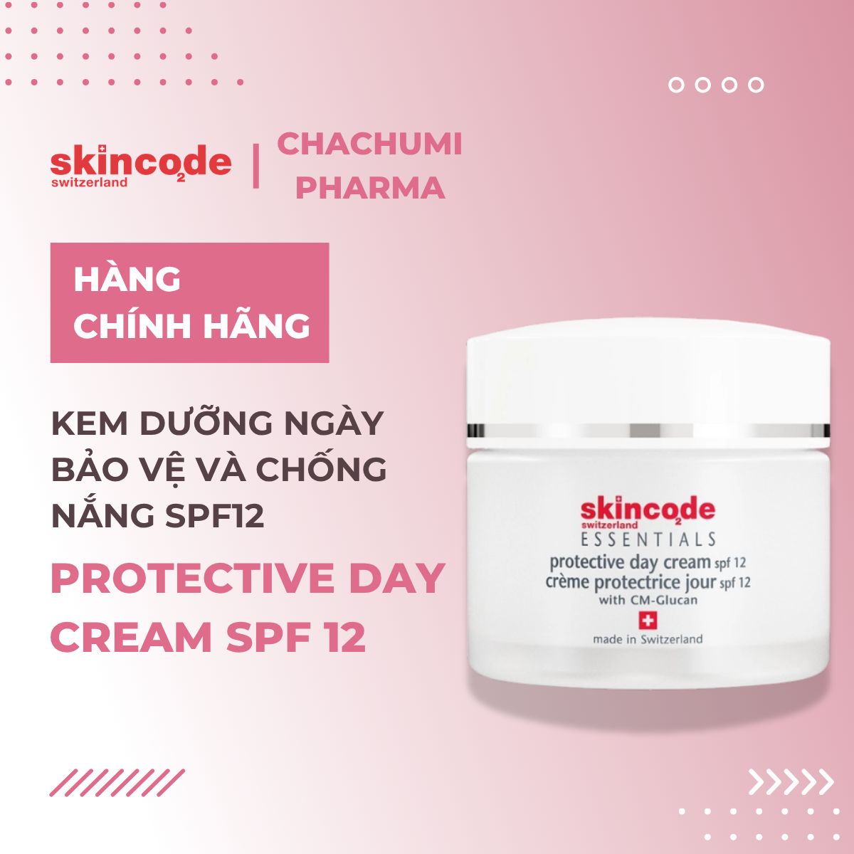 Skincode Protective Day Cream spf 12 - Kem dưỡng ngày bảo vệ và chống nắng SPF12
