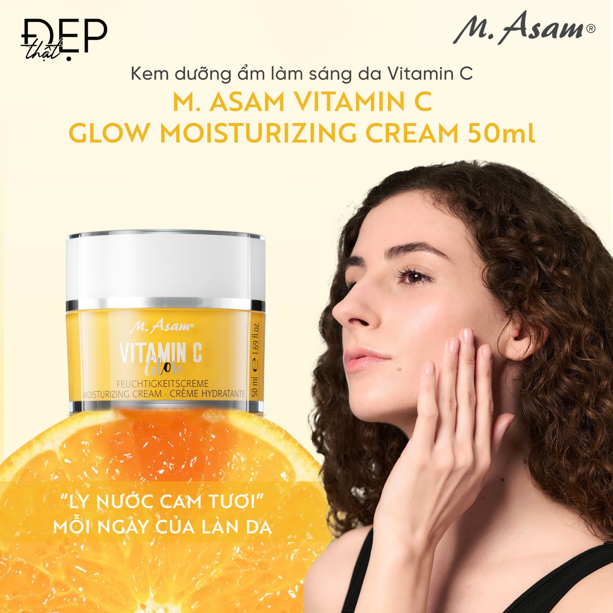 M. Asam Vitamin C Glow Moisturizing Cream Kem Dưỡng Ẩm, Làm Sáng Da 50ml