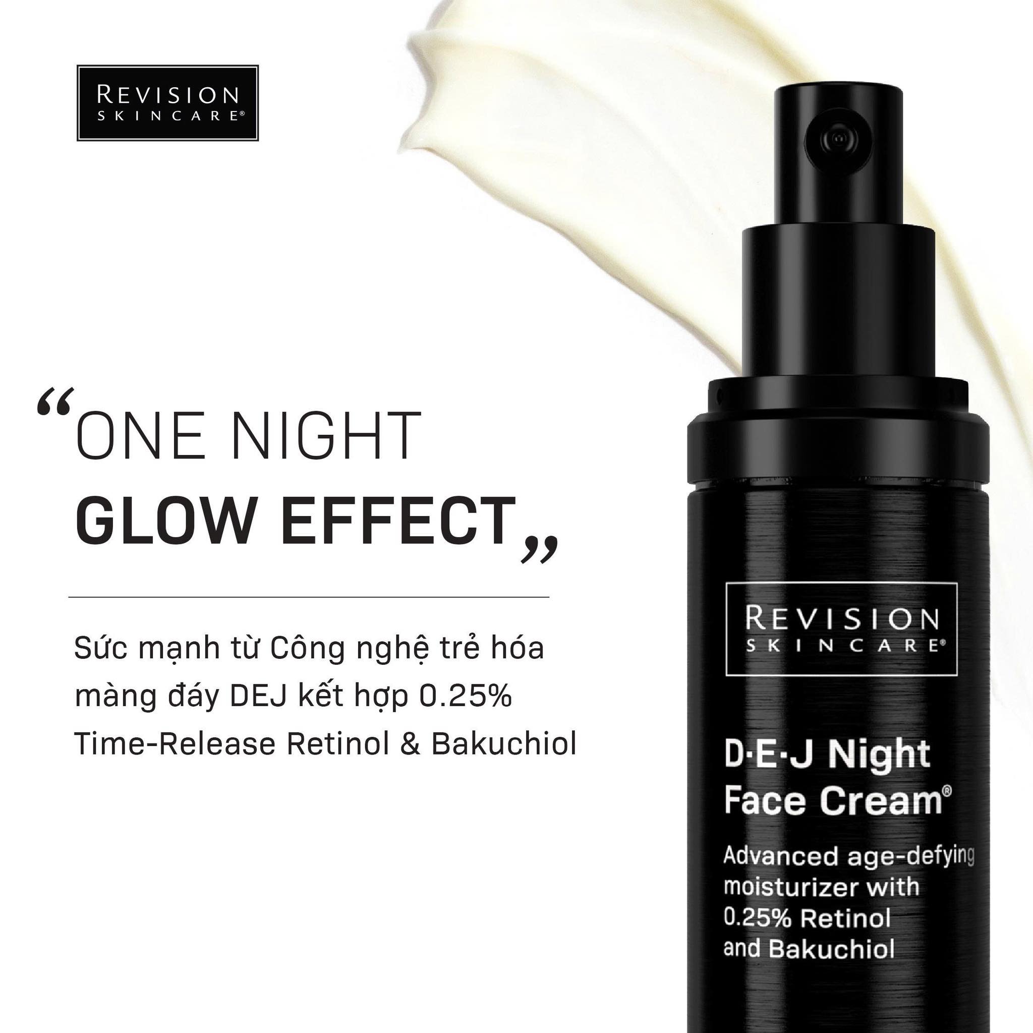 [Tuýp 4gram] Revision Skincare D·E·J Night Face Cream - Kem Dưỡng Làm Giảm Nếp Nhăn Và Cải Thiện Độ Đàn Hồi Cho Da